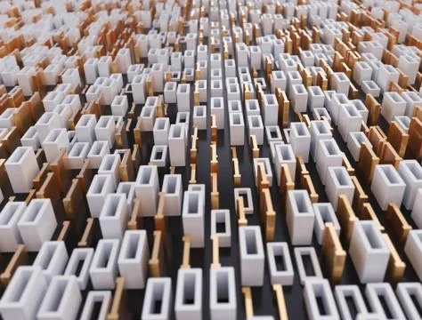 3D render abstract background binary code イラスト素材