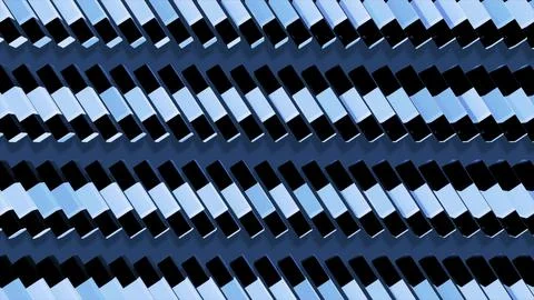 3d render. Abstract background with blocks like plates, keys or sticks in a rows イラスト素材