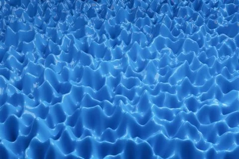 3D render abstract background. Blue liquid texture. 스톡 일러스트