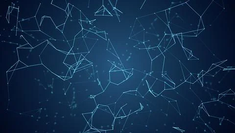 3d render of abstract background in blue - network 스톡 일러스트