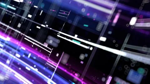 3d render abstract background with bright digital patterns. Complex detailed  스톡 일러스트