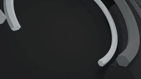 3d render abstract background. Circular composition. Diagonal angle of view o Stock Illustration