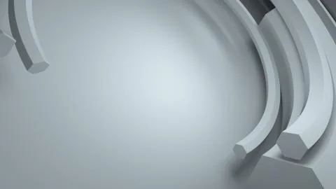 3d render abstract background. Circular composition. Diagonal angle of view o Illustrazione stock