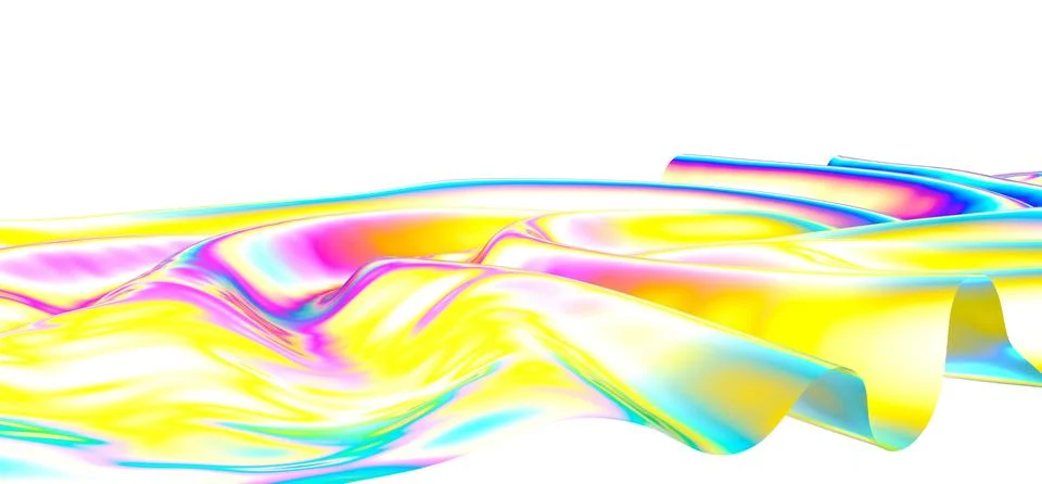 3D render abstract background. Colorful twisted shapes in motion. Computer Stock Illustration