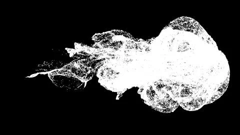 3d render abstract background with complex particle simulation. Twirl, curl a Stock Illustration