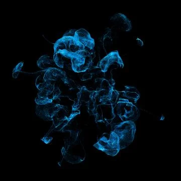 3d render abstract background with complex particles simulation. A lot of par Stock Illustration