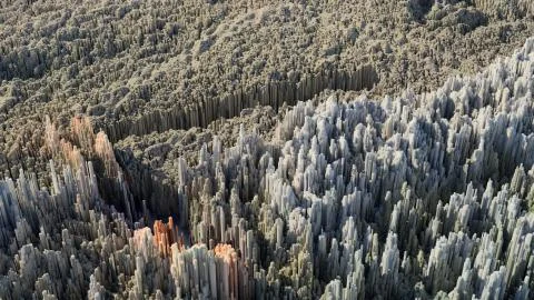 3d render abstract background with complex structure made of array of vertica Stock Illustration