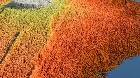 3d render abstract background with complex structure made of array of vertica 스톡 일러스트