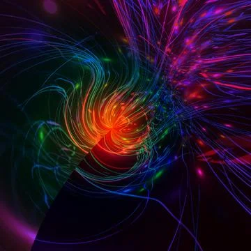 3d render. abstract background, the concept of technology 스톡 일러스트