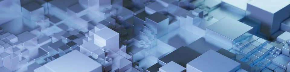 3d render, abstract background from cubes. 스톡 일러스트