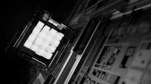 3d render abstract background. Digital computation processor concept. Artific Stock Illustration