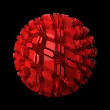 3d render abstract background. Displacement surface. Random patterns extruded Stock Illustration