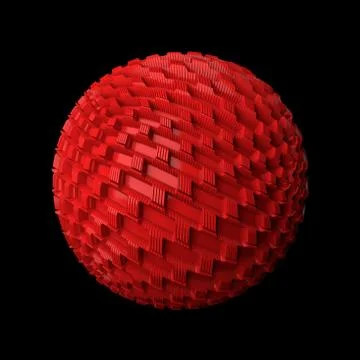 3d render abstract background. Displacement surface. Random patterns extruded Stock Illustration