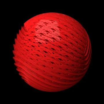 3d render abstract background. Displacement surface. Random patterns extruded Stock Illustration