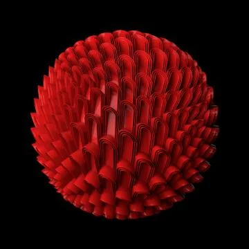 3d render abstract background. Displacement surface. Random patterns extruded Stock Illustration