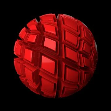 3d render abstract background. Displacement surface. Random patterns extruded Illustrazione stock