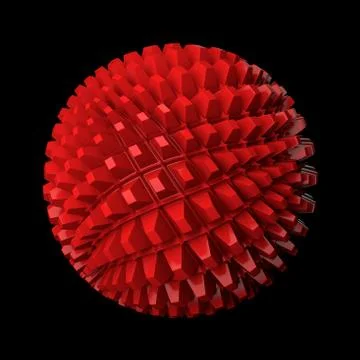 3d render abstract background. Displacement surface. Random patterns extruded Stock Illustration