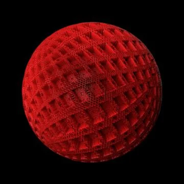 3d render abstract background. Displacement surface. Random patterns extruded Illustrazione stock