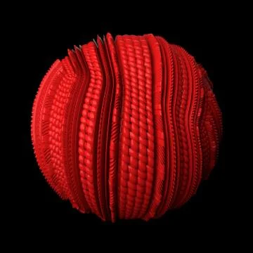 3d render abstract background. Displacement surface. Random patterns extruded Stock Illustration