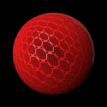 3d render abstract background. Displacement surface. Random patterns extruded Stock Illustration