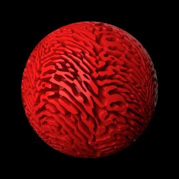 3d render abstract background. Displacement surface. Random patterns extruded Stock Illustration