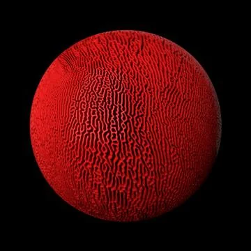 3d render abstract background. Displacement surface. Random patterns extruded Stock Illustration