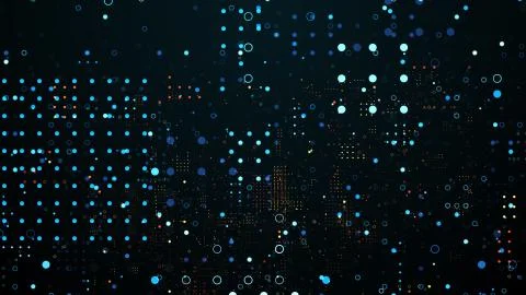3d render abstract background with dots pattern. Complex composition with dot イラスト素材