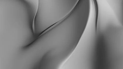 3d render abstract background with elegant deformed cloth piece. Smooth fabri Stock Illustration