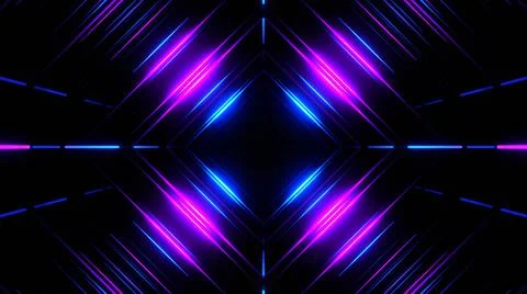 3D Render Abstract background endless flight in futuristic metal corridor, hy Stock Illustration