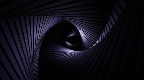 3D Render Abstract background endless flight in futuristic metal corridor Stock Illustration