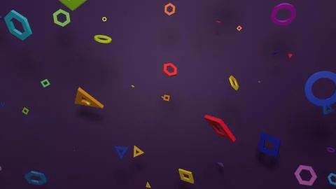 3d render abstract background. Flat plane and simple geometry shapes in front Stock Illustration