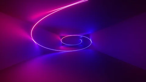 3d render, abstract background, fluorescent ultraviolet light, glowing neon l Stock Footage 91044610