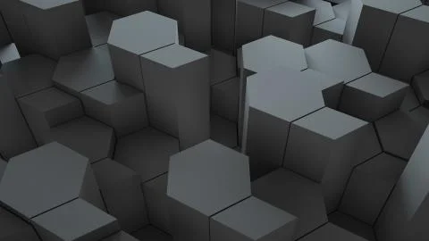 3d render abstract background. Geometry shapes that goes up and down. Rhombus Stock-Illustration
