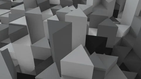 3d render abstract background. Geometry shapes that goes up and down. Triangl イラスト素材