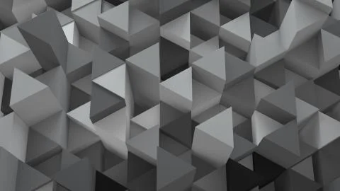 3d render abstract background. Geometry shapes that goes up and down. Triangl Stock Illustration