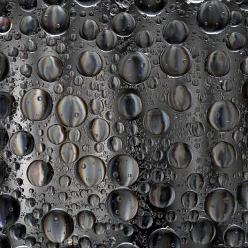 3d render abstract background with glass bubbles. Clear beautiful Water drops Stock Illustration