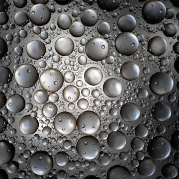 3d render abstract background with glass bubbles. Clear beautiful Water drops Stock Illustration