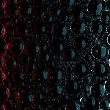 3d render abstract background with glass bubbles. Clear beautiful Water drops Stock Illustration