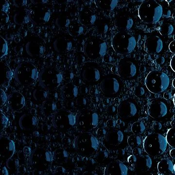 3d render abstract background with glass bubbles. Clear beautiful Water drops Stock Illustration