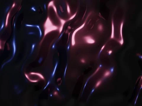 3d render, abstract background, gold holographic foil, iridescent wavy glass, Stock Illustration