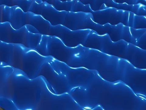 3d render, abstract background, holographic foil, iridescent wavy glass, cosm Stock Illustration