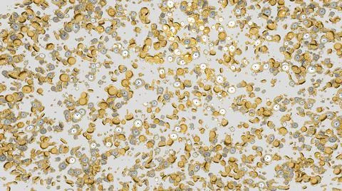 3d render abstract background made of clocks on white Illustrazione stock