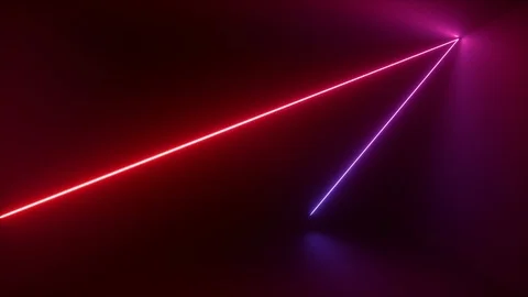 3d render, abstract background, neon rays inside dark box, tunnel, corridor, Stock Footage