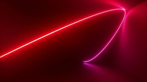 3d render, abstract background, neon rays inside dark box, tunnel, corridor, Stock Footage 99345795