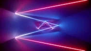3D Render, Abstract Background, Neon Rays Inside Tunnel, Seamless Corridor, G Stock Footage