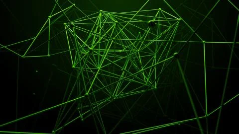 3d render abstract background. Net done by connected cylinders with sphere in Illustrazione stock