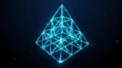 3d render abstract background. Plexus lines. Complex technology structures. D Stock-Illustration