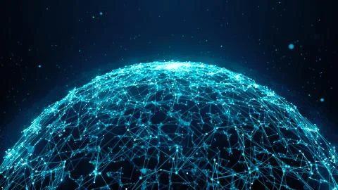 3d render abstract background. Plexus lines. Complex technology structures. D Illustrazione stock