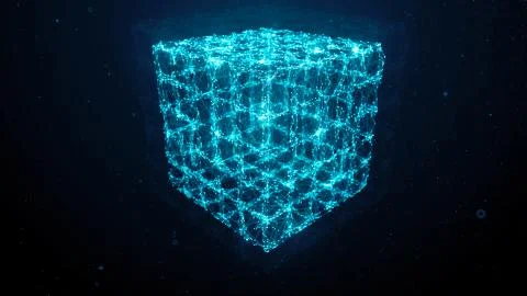 3d render abstract background. Plexus lines. Complex technology structures. D Stock Illustration