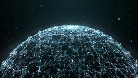 3d render abstract background. Plexus lines. Complex technology structures. D Stock Illustration